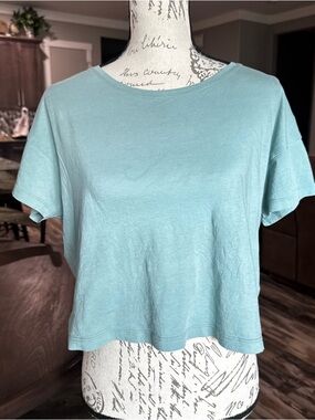 Lululemon Cates Crop Tee Mystic Green
